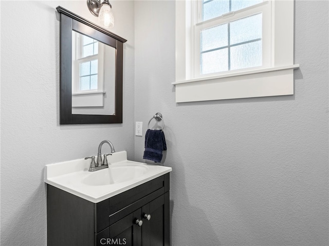 2155 Florence Ave, San Luis Obispo, CA 93401 - bathroom featuring vanity and a textured wall