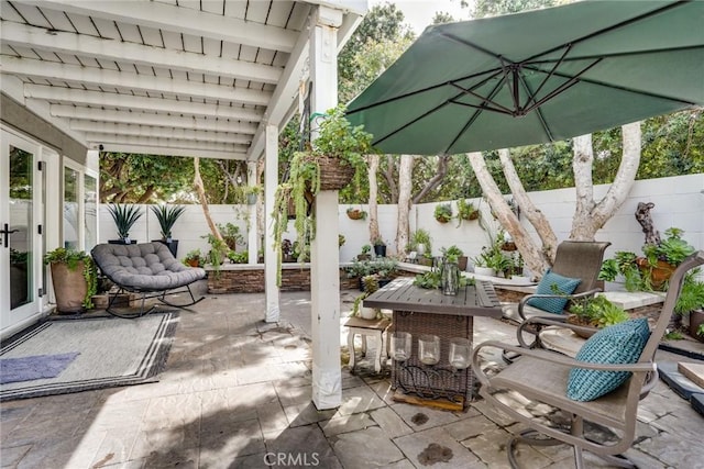 7612 Appleby, Huntington Beach, CA 92648 - view of patio / terrace with outdoor dining area and a fenced backyard