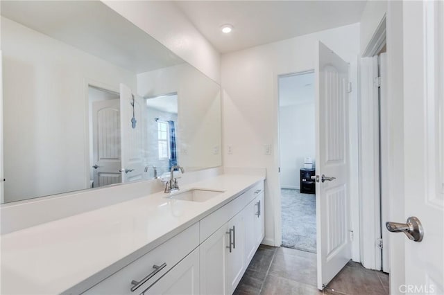 972 W Jasmine Way, Rialto, CA 92376 - full bathroom featuring vanity, tile patterned flooring, and recessed lighting