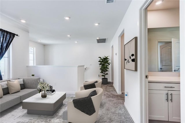 972 W Jasmine Way, Rialto, CA 92376 - living area featuring light carpet and recessed lighting