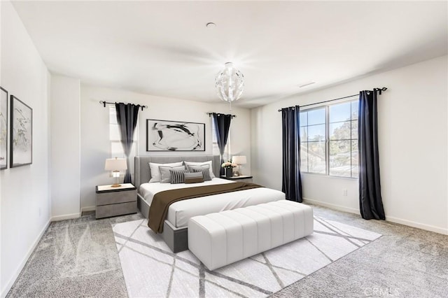 972 W Jasmine Way, Rialto, CA 92376 - bedroom featuring carpet and a chandelier