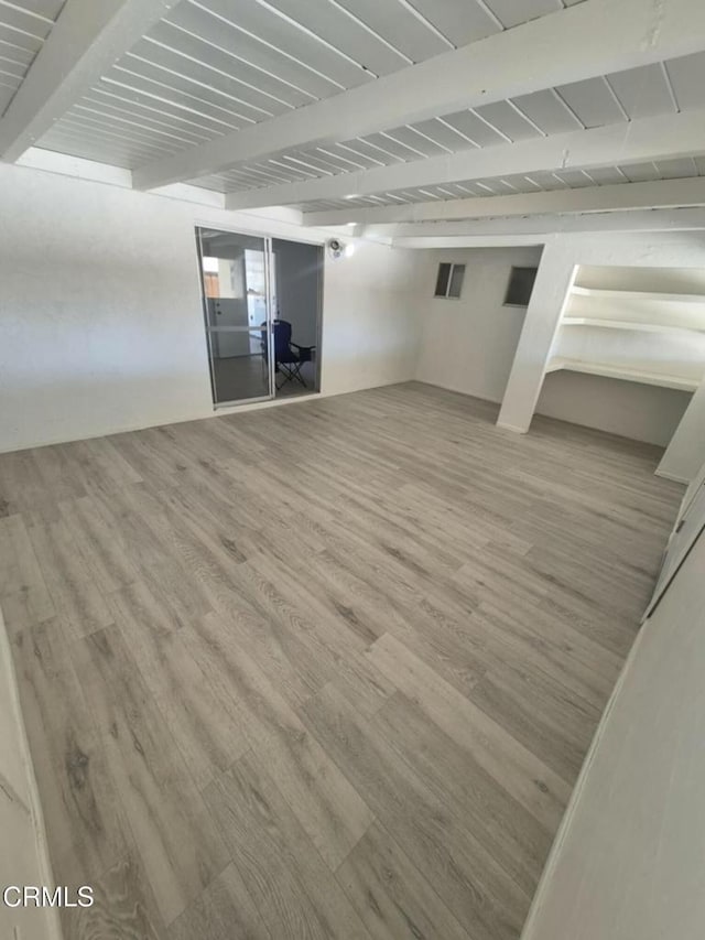 391 N 9th St, Blythe, CA 92225 - spare room featuring beam ceiling and wood finished floors