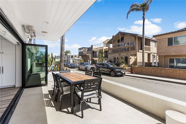 balcony with a residential view