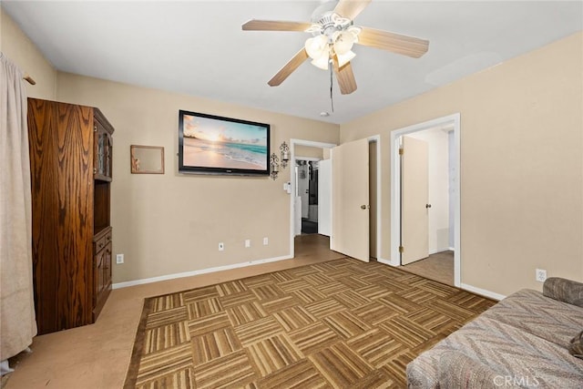 13771 De Garmo Ave, Rancho Cascades, CA 91342 - unfurnished bedroom featuring baseboards and a ceiling fan