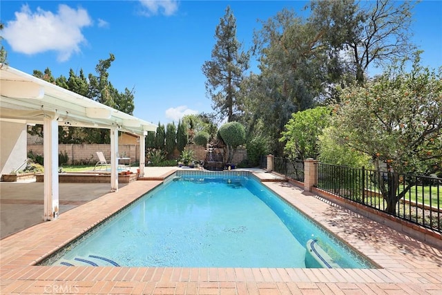 13771 De Garmo Ave, Rancho Cascades, CA 91342 - view of pool with a fenced backyard and a patio
