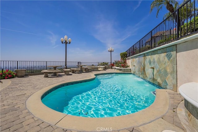 8113 Newcastle Dr, Whittier, CA 90605 - view of pool featuring fence, a fenced in pool, and a patio area