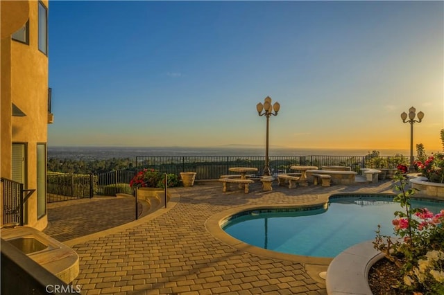 8113 Newcastle Dr, Whittier, CA 90605 - view of pool featuring fence, a patio area, and a fenced in pool