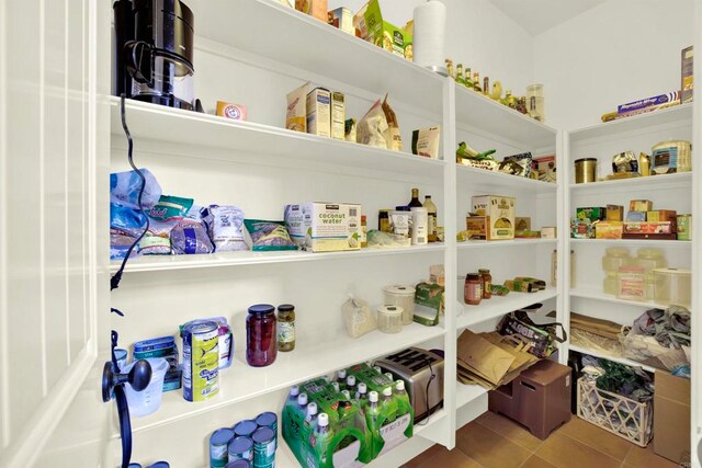 view of storage area