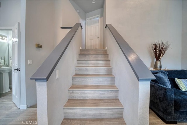 2318 Cranesbill Pl, Avila Beach, CA 93424 - staircase with wood finished floors