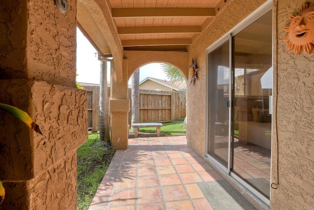 view of patio with fence
