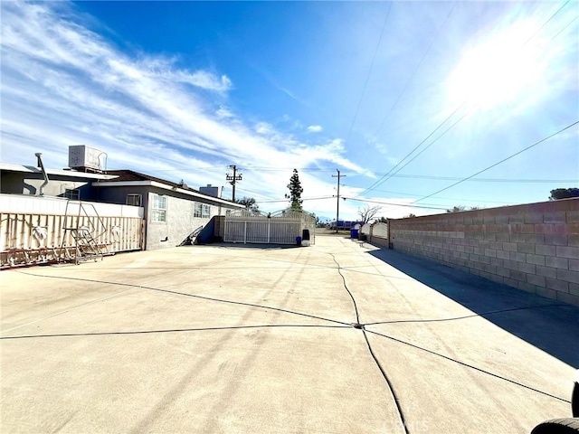 exterior space with a gate
