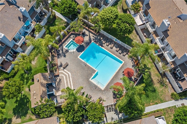 1 Brandy Ln Unit 23, Aliso Viejo, CA 92656 - aerial view of residential area featuring a pool area