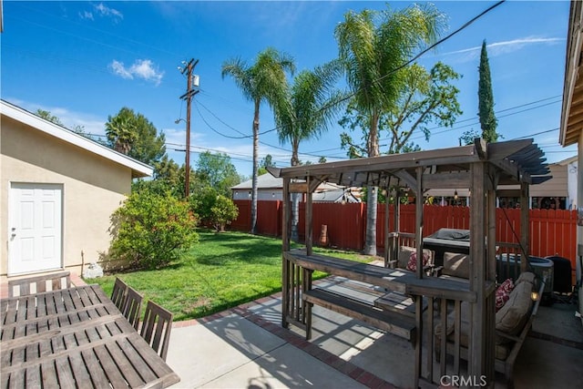 view of patio / terrace featuring fence private yard