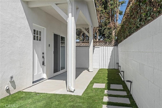 view of patio / terrace featuring a fenced backyard