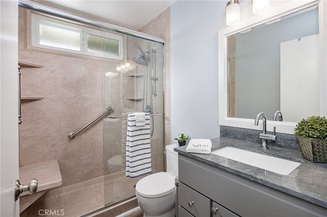 28861 Aloma Ave, Laguna Niguel, CA 92677 - bathroom with toilet, a stall shower, and vanity