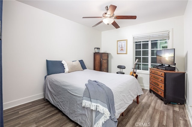 28861 Aloma Ave, Laguna Niguel, CA 92677 - bedroom featuring baseboards, a ceiling fan, and wood finished floors
