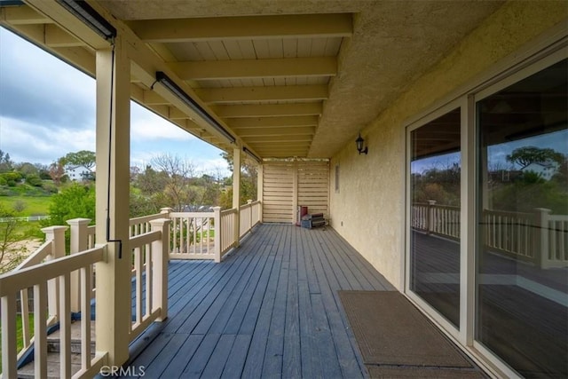 view of wooden deck