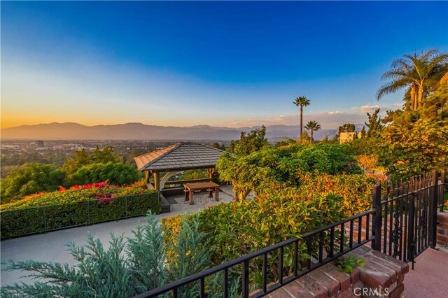 2333 N Coronet Ct, Covina, CA 91724 - view of community with a gazebo and a mountain view
