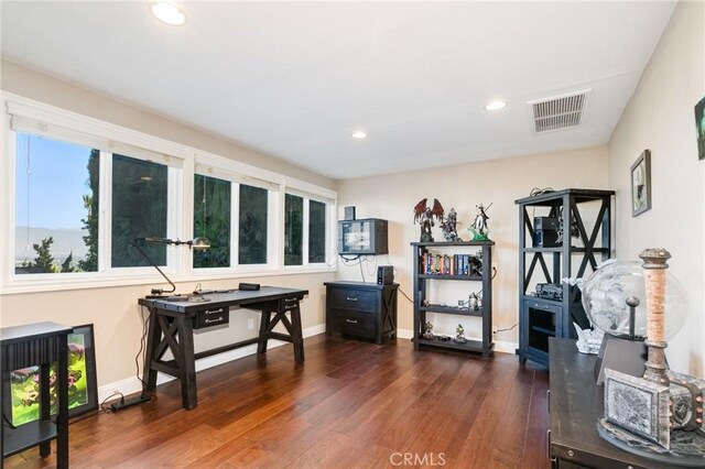 2333 N Coronet Ct, Covina, CA 91724 - office with wood finished floors, recessed lighting, and baseboards