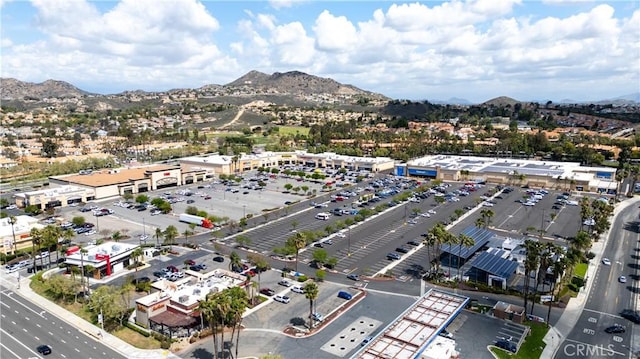 aerial view featuring a mountain view