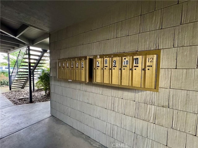 reception with mail area