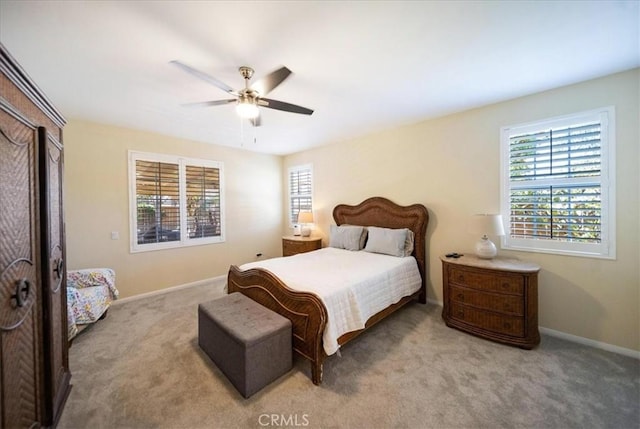 391 Camino Carta, San Marcos, CA 92078 - carpeted bedroom with baseboards and a ceiling fan