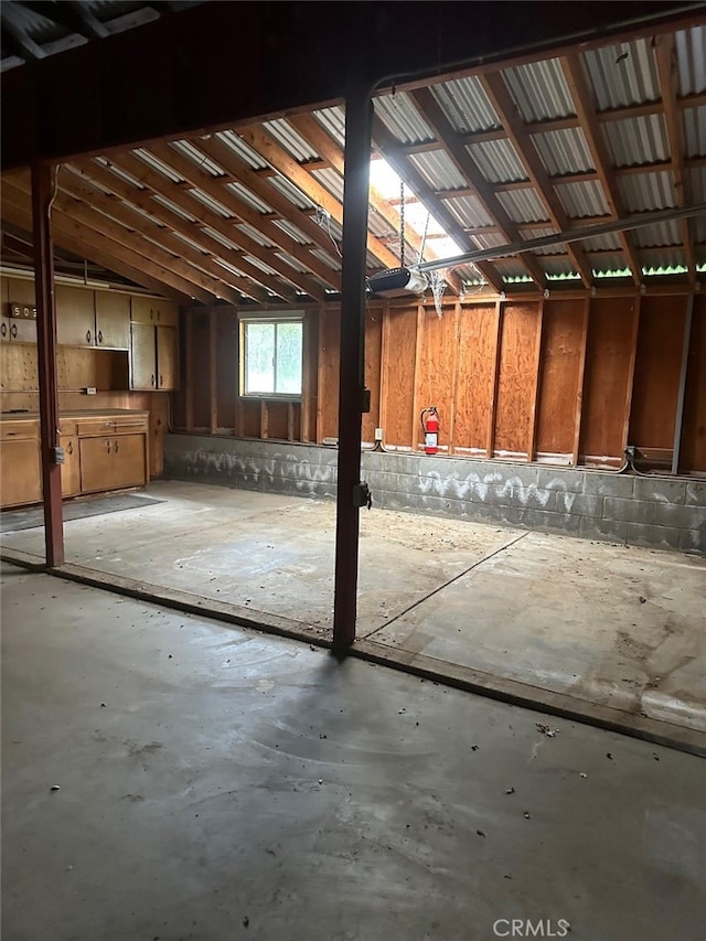 view of basement