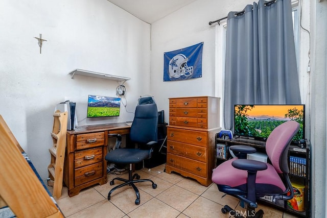 office featuring light tile patterned floors