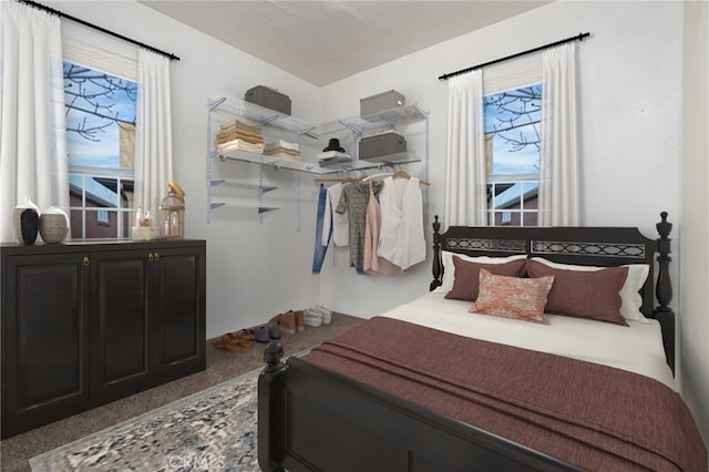 bedroom with carpet floors