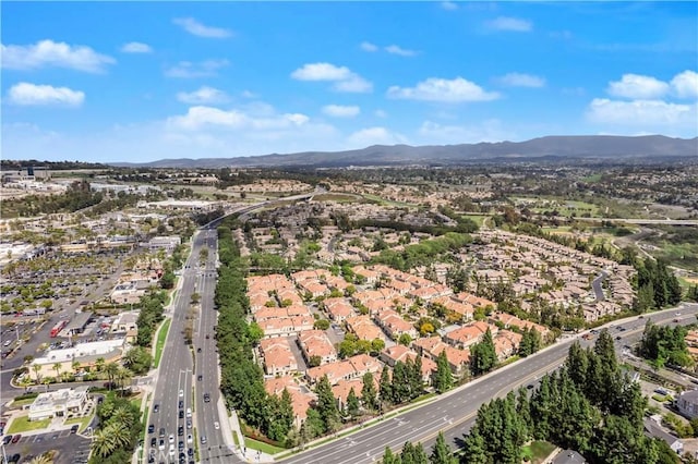 aerial view featuring a mountain view