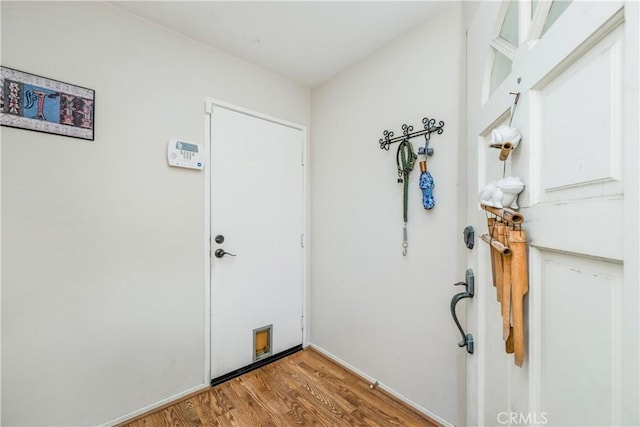 entrance foyer featuring wood finished floors