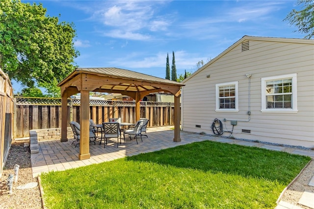 1012 S 11th St, San Jose, CA 95112 - view of yard featuring a gazebo and a patio area