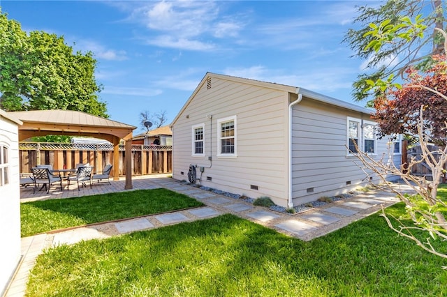 1012 S 11th St, San Jose, CA 95112 - rear view of property with crawl space, a gazebo, and a patio area