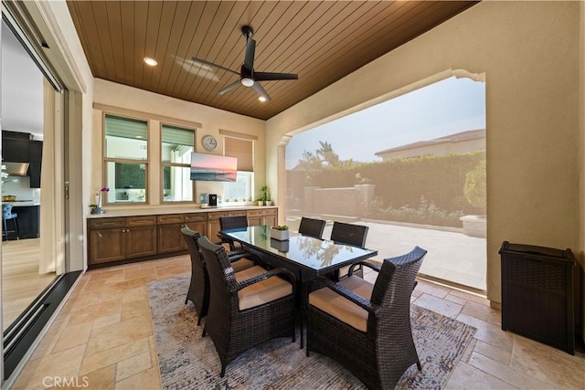 107 Balance, Irvine, CA 92618 - view of patio / terrace featuring outdoor dining space, ceiling fan, and exterior kitchen