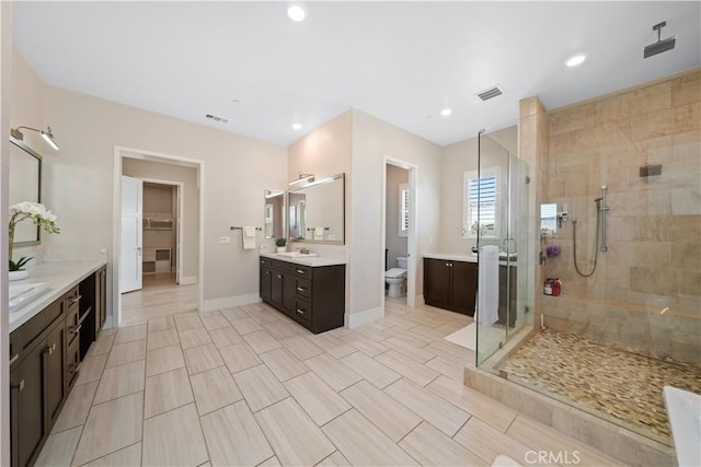 107 Balance, Irvine, CA 92618 - full bathroom featuring a shower stall, vanity, and recessed lighting