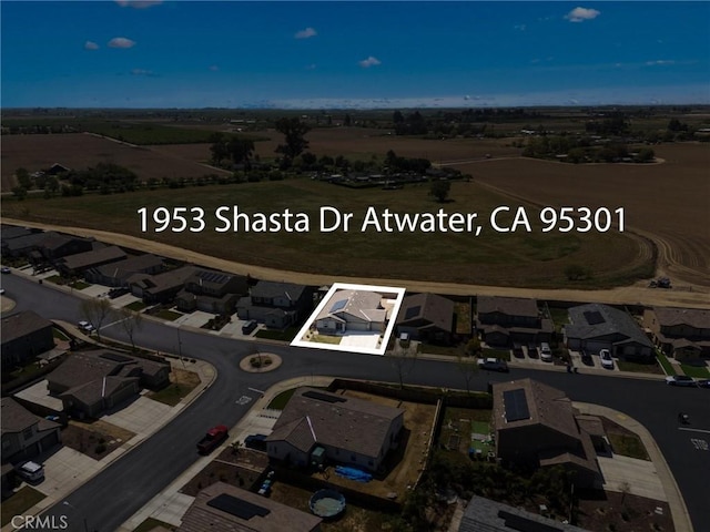 drone / aerial view featuring a residential view