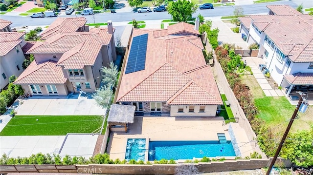 drone / aerial view featuring a residential view