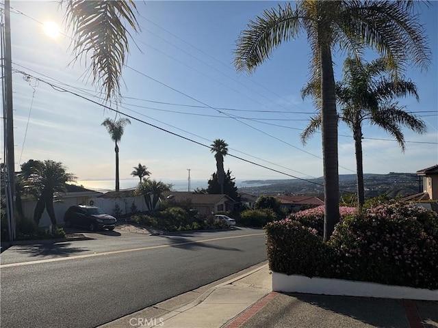 view of street featuring curbs and sidewalks