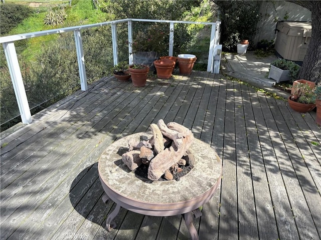 view of wooden deck