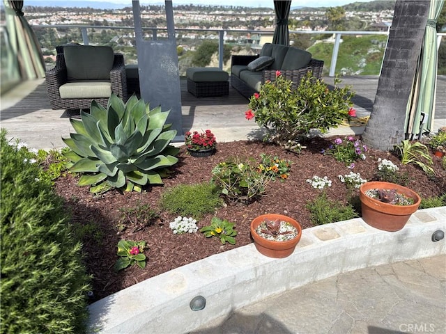 view of yard featuring a deck