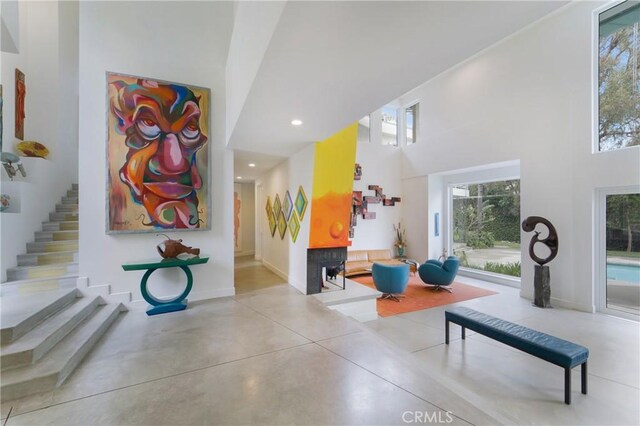 community lobby with stairs