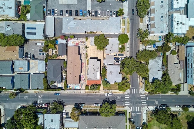 drone / aerial view with a residential view