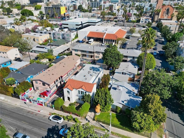 aerial view with a residential view