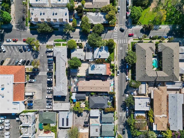 aerial view with a residential view