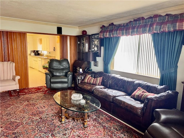 2117 Glenn St, Los Osos, CA 93402 - living room with crown molding and carpet floors
