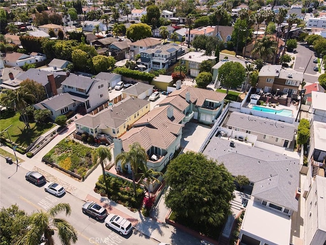 385 Park Ave, Long Beach, CA 90814 - drone / aerial view featuring a residential view