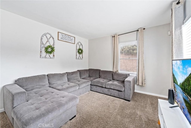 681 E Washington Ave, San Jacinto, CA 92583 - living room with carpet floors and baseboards