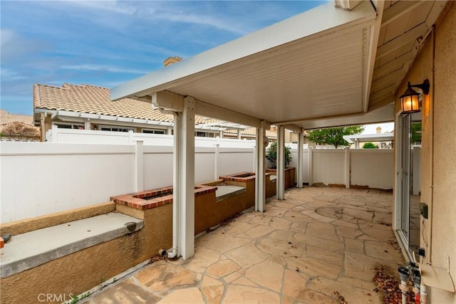 view of patio / terrace with a fenced backyard
