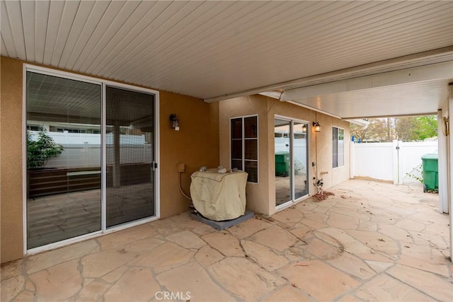 view of patio / terrace with fence