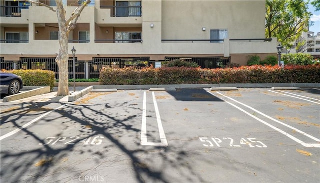 view of uncovered parking lot
